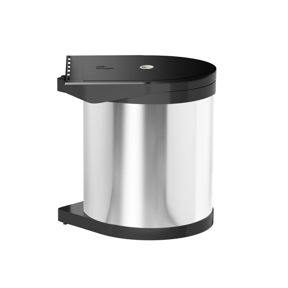 Kitchen Swing Out Pull Out Bin Stainless Steel Garbage Rubbish Can 12L