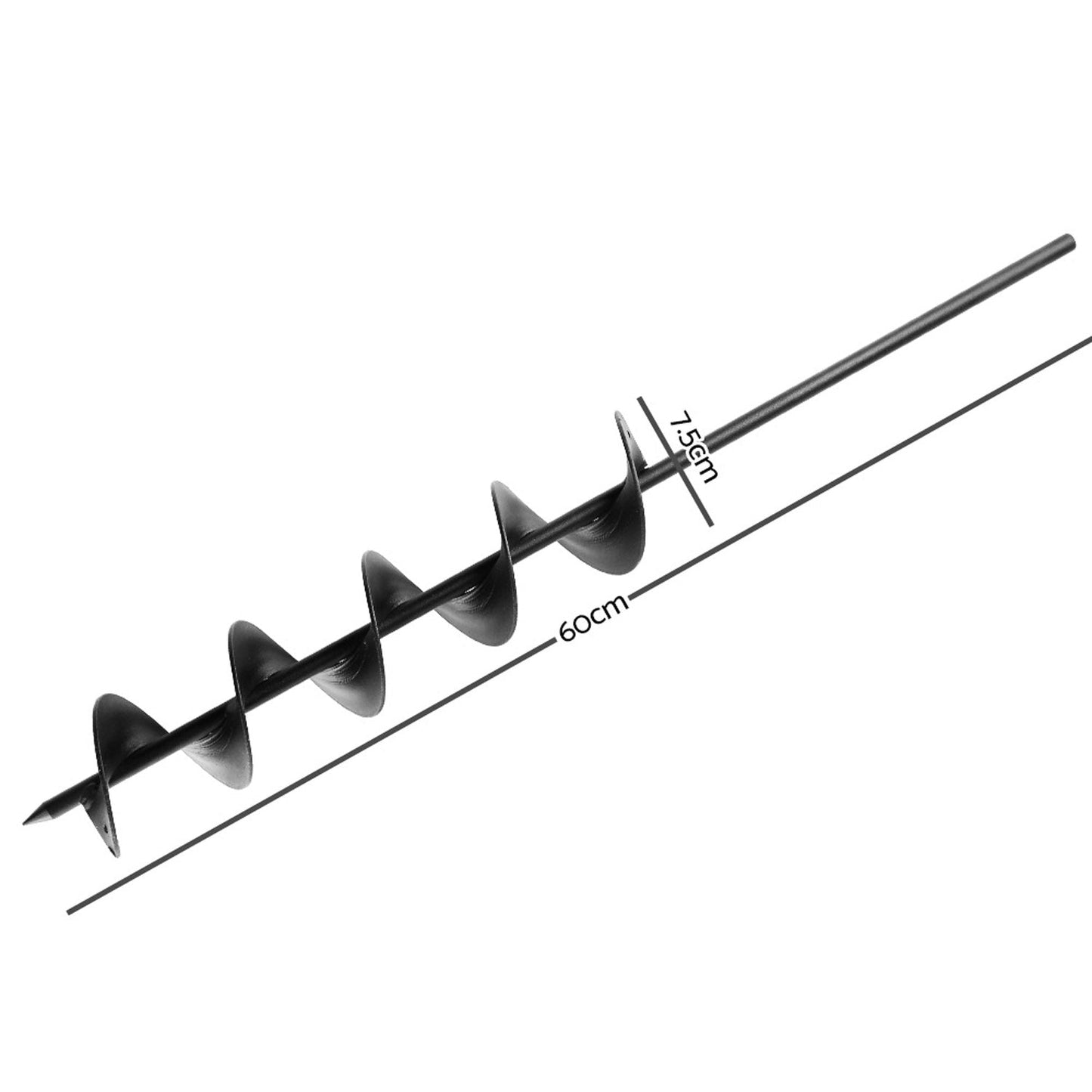Black Power Garden Auger - 75 X 600MM