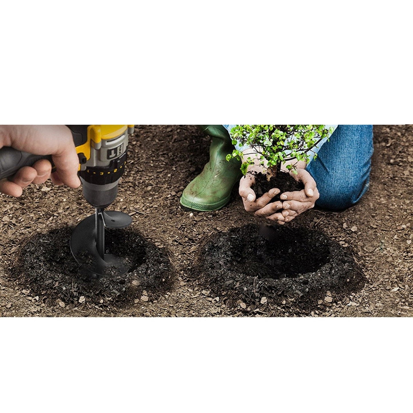 Black Power Garden Auger - 75 X 600MM