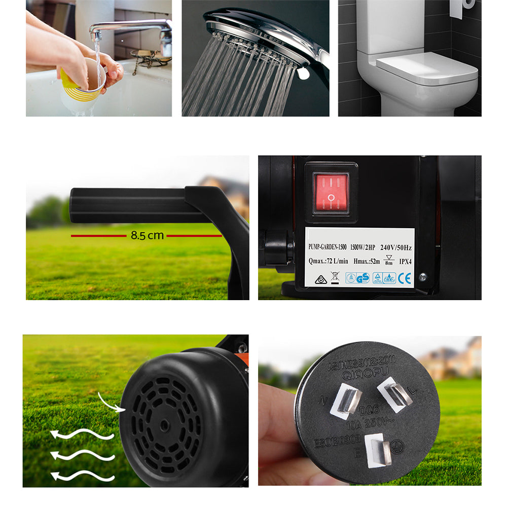 High Pressure Garden Water Pump - 1500W