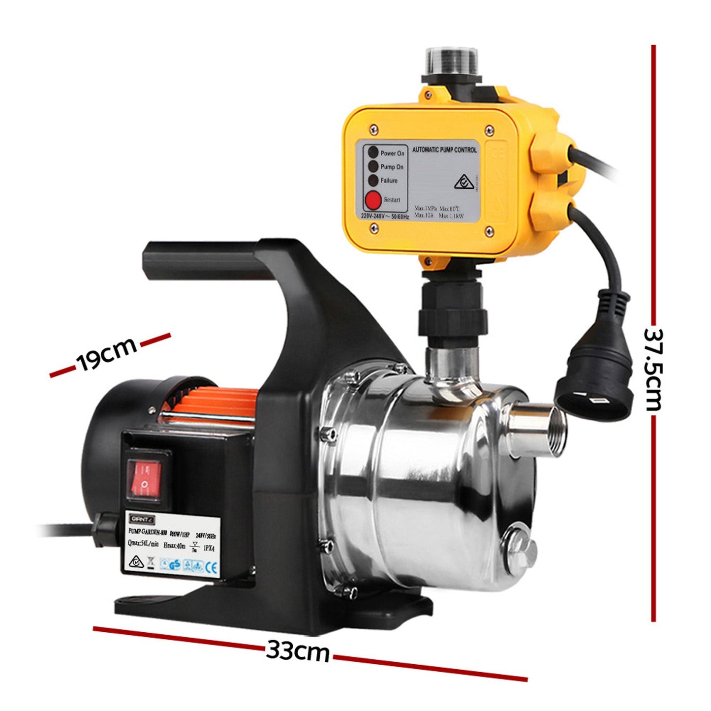 High Pressure Garden Water Pump - 800W