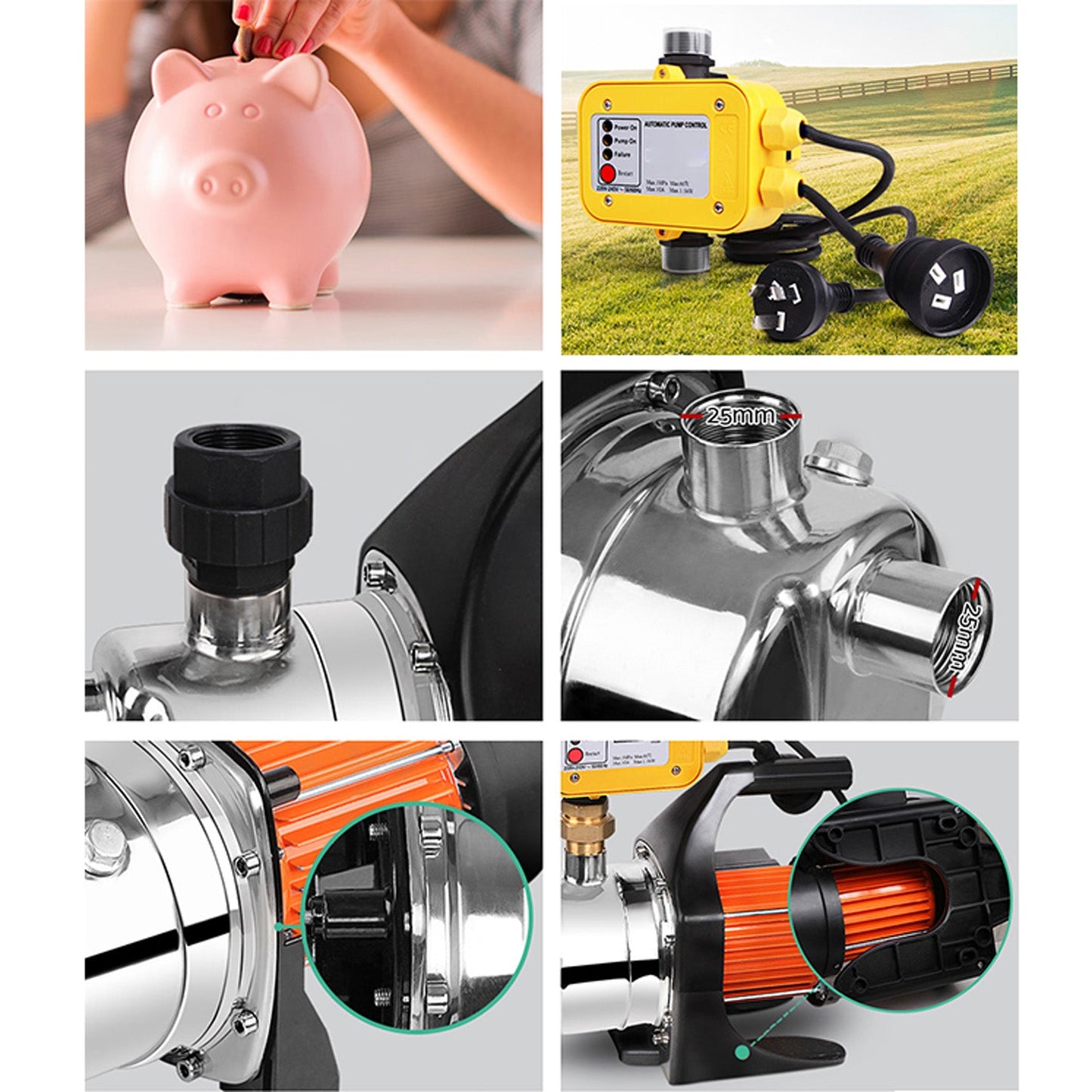 High Pressure Garden Water Pump - 800W