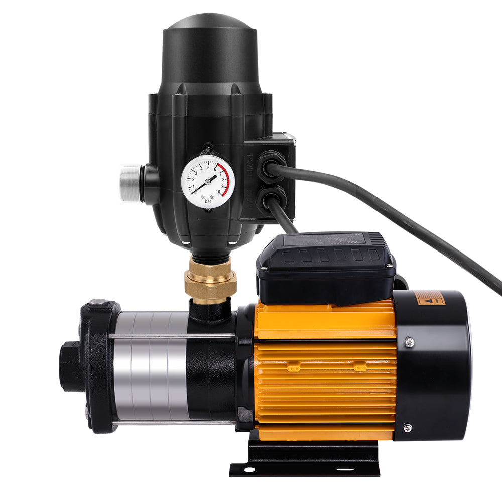 Multi Stage Water Pump Pressure Tank Garden Irrigation Black - 2000W