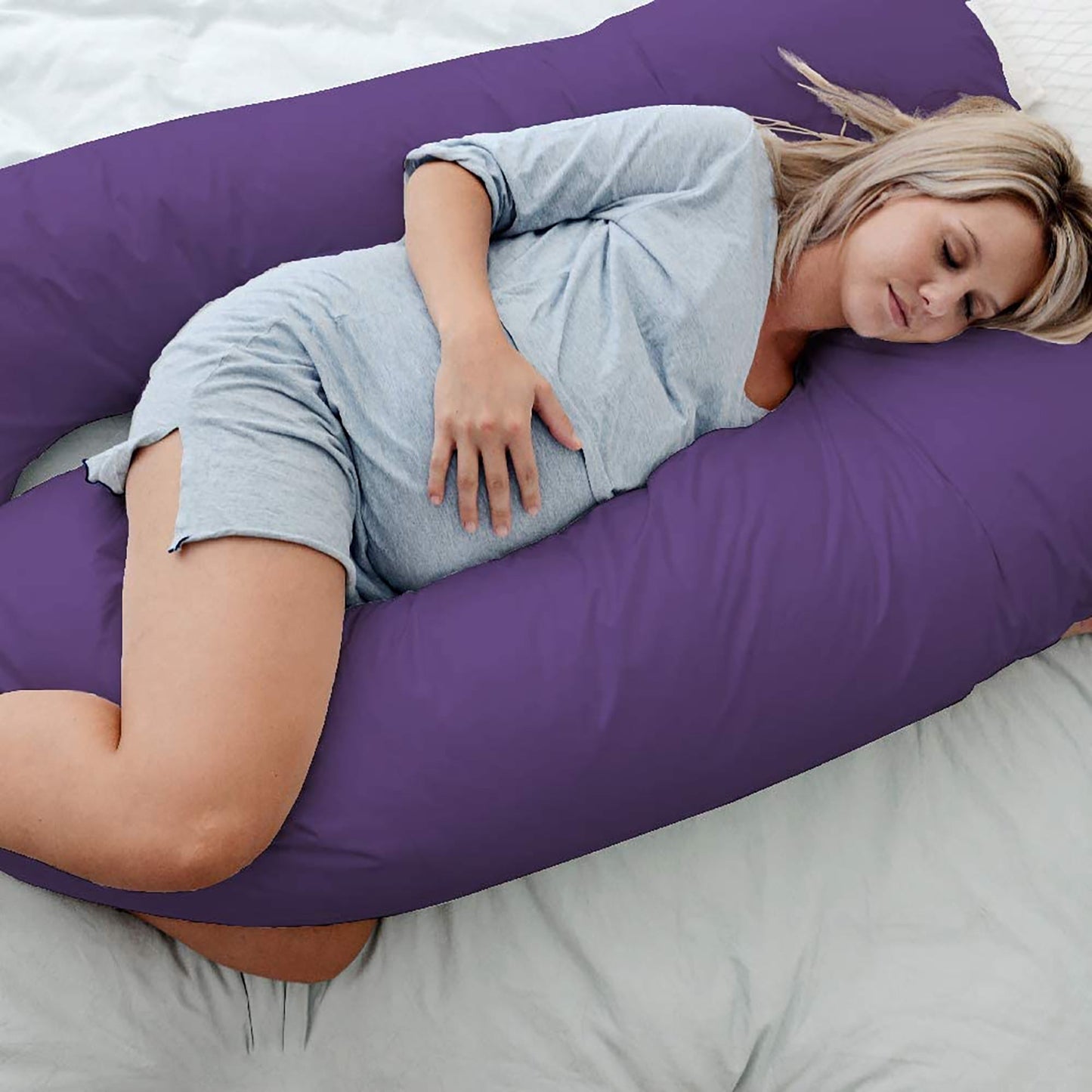 Pregnancy Maternity Nursing Pillow Body Feeding Support - Purple