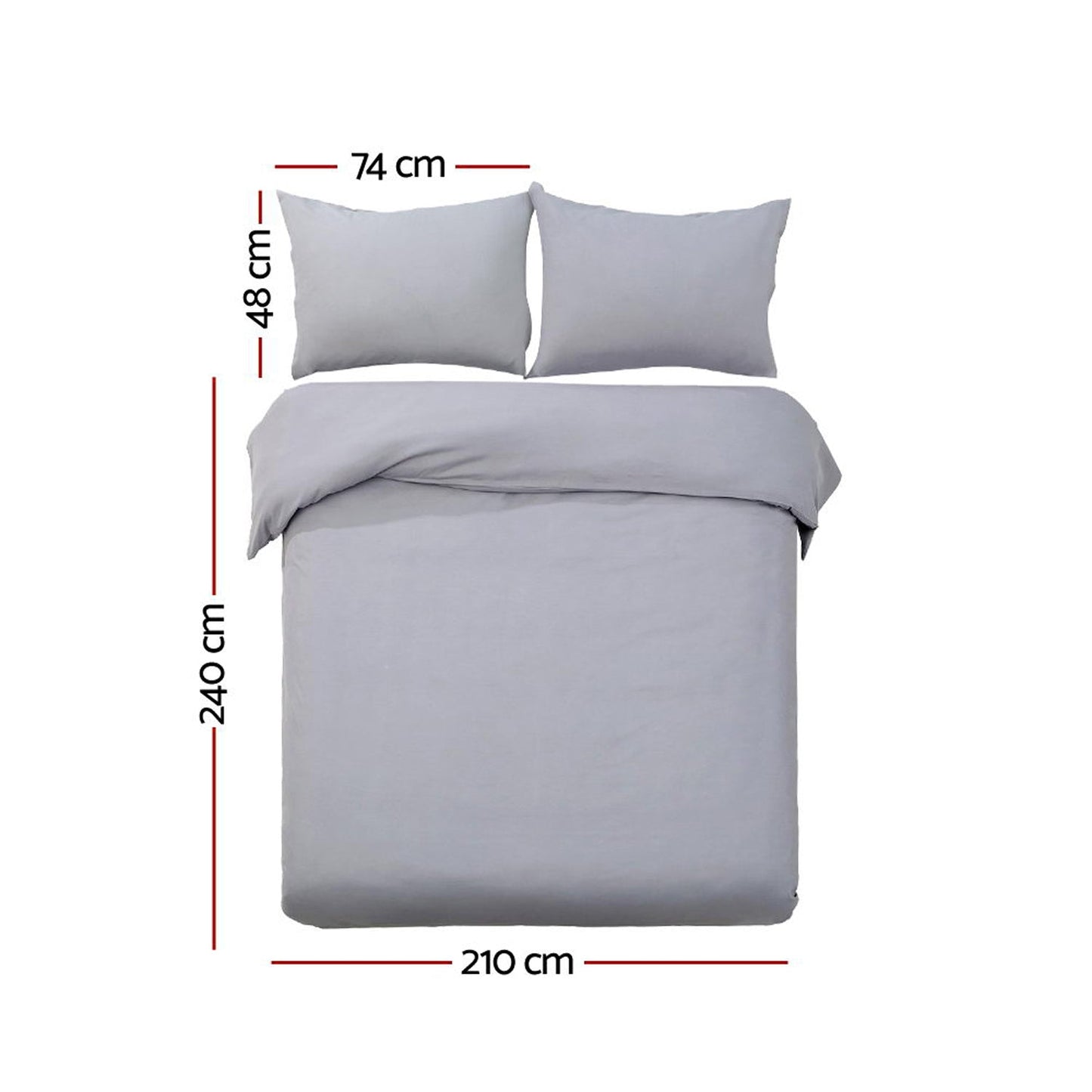 Quilt Cover Set Pillowcase Set - Grey