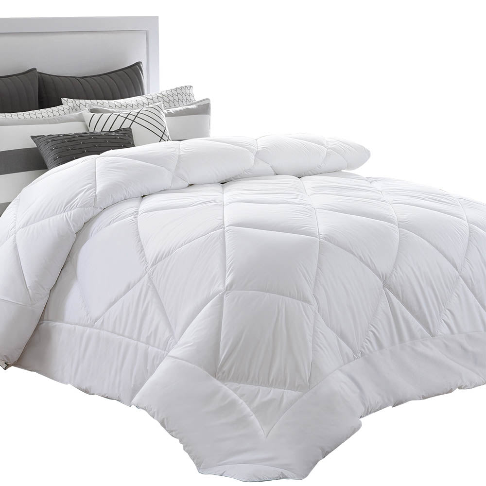 Bamboo Fibre Bed Quilt 400GSM White - Queen
