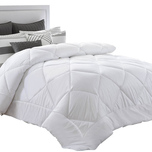 Bamboo Fibre Bed Quilt 400GSM White - Queen