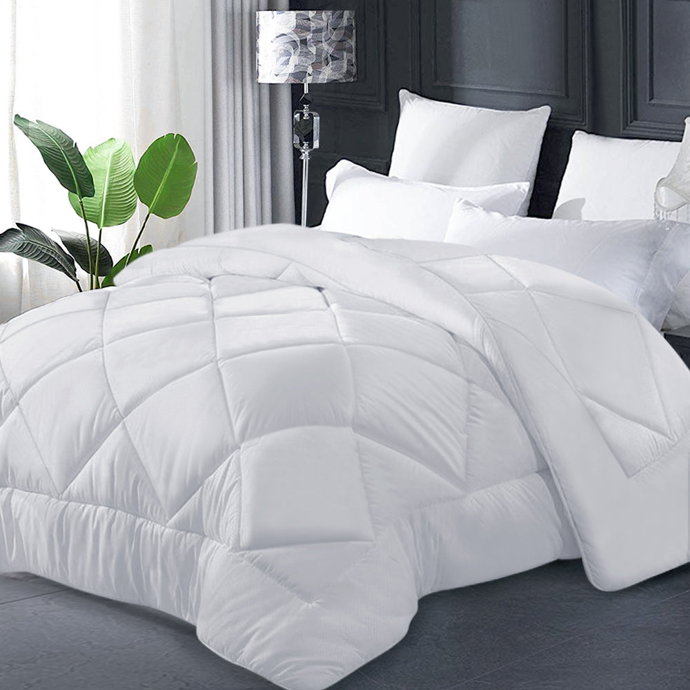 Bamboo Fibre Bed Quilt 400GSM White - Super King