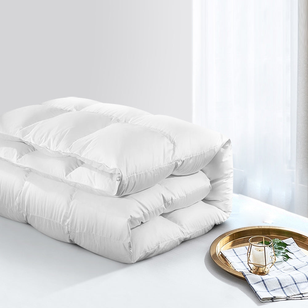 Duck Feather Down Bed Quilt 500GSM - White