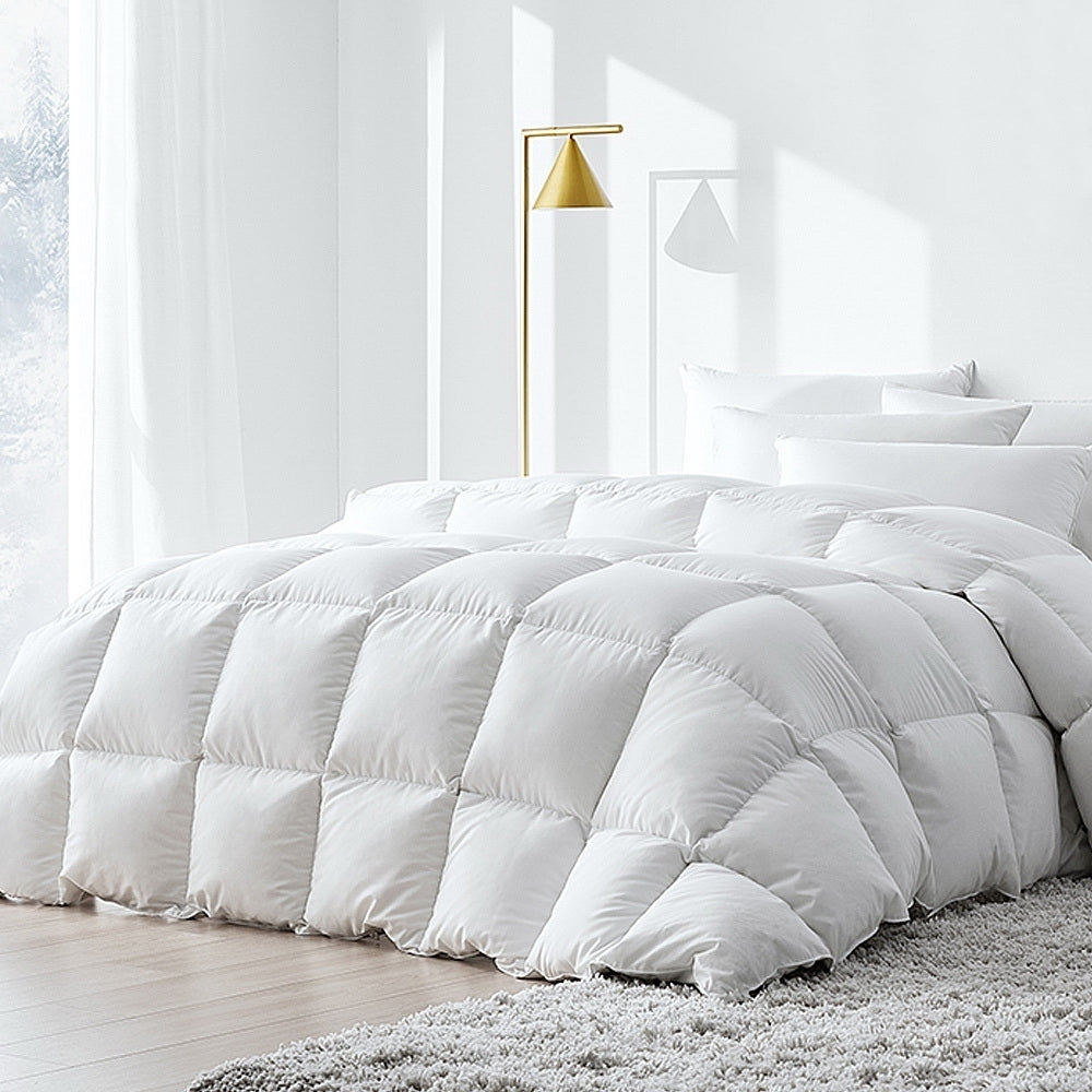 Duck Feather Down Bed Quilt 500GSM - White