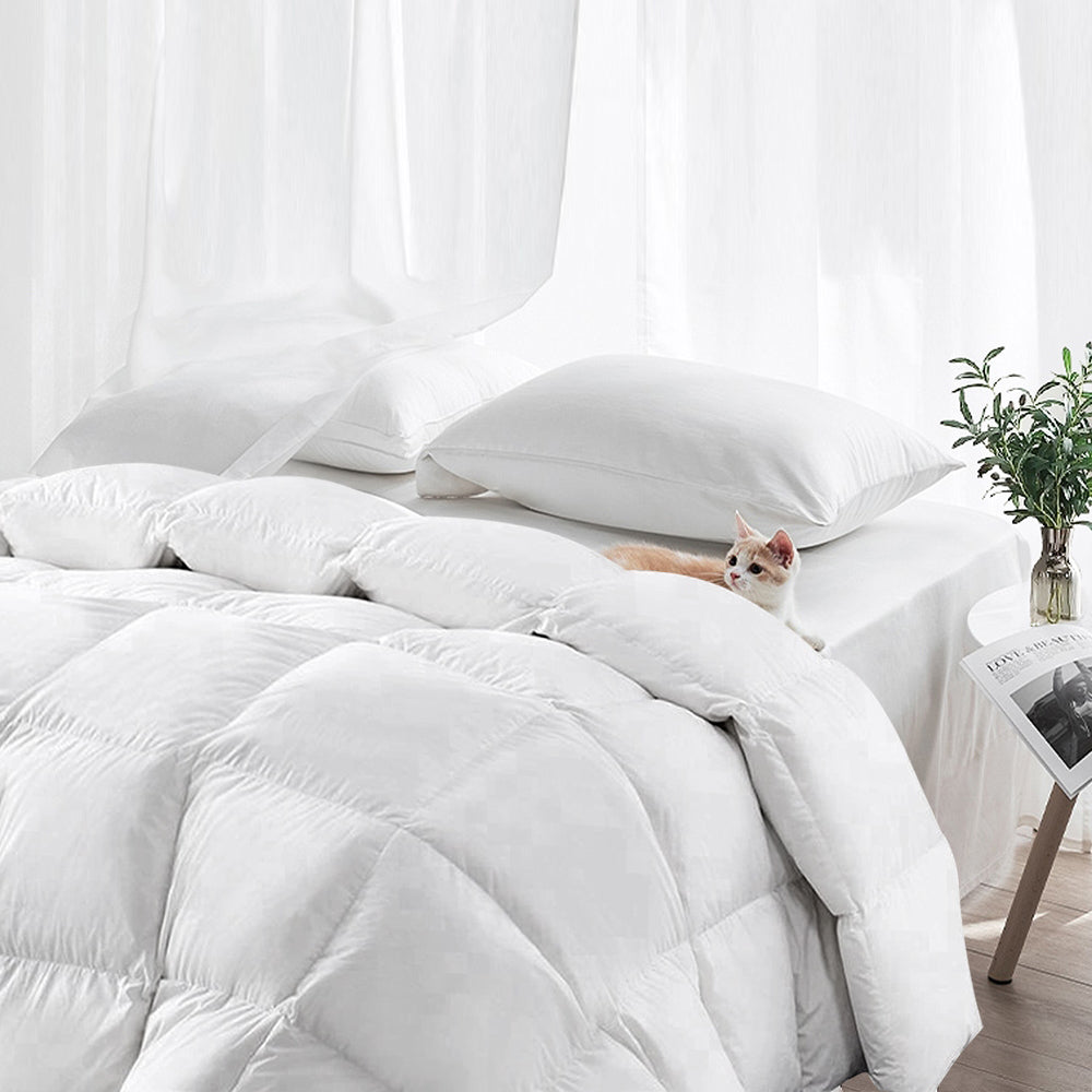 Goose Feather Down Bed Quilt - Super King