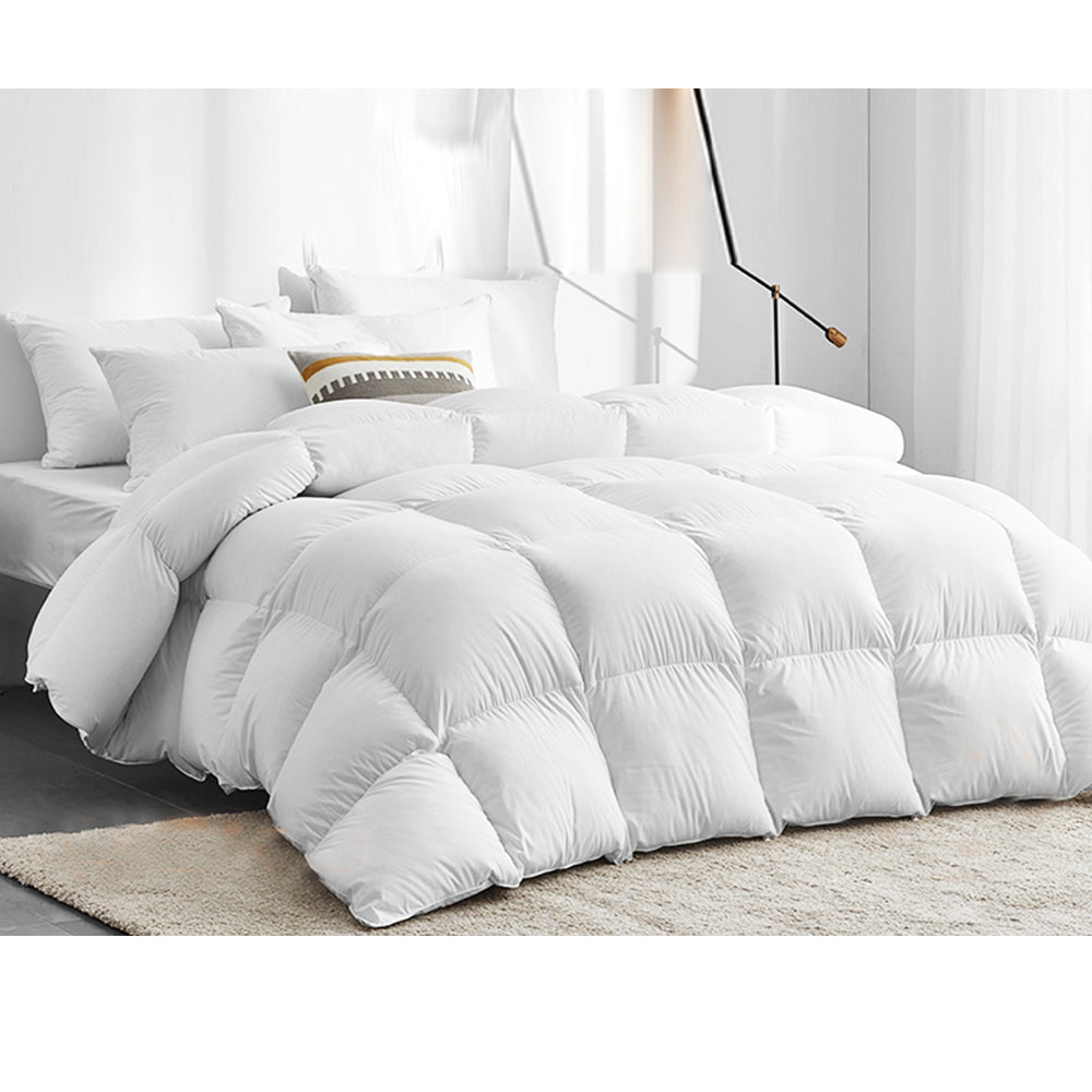 Goose Feather Down Bed Quilt Cover Set 800GSM - Super King