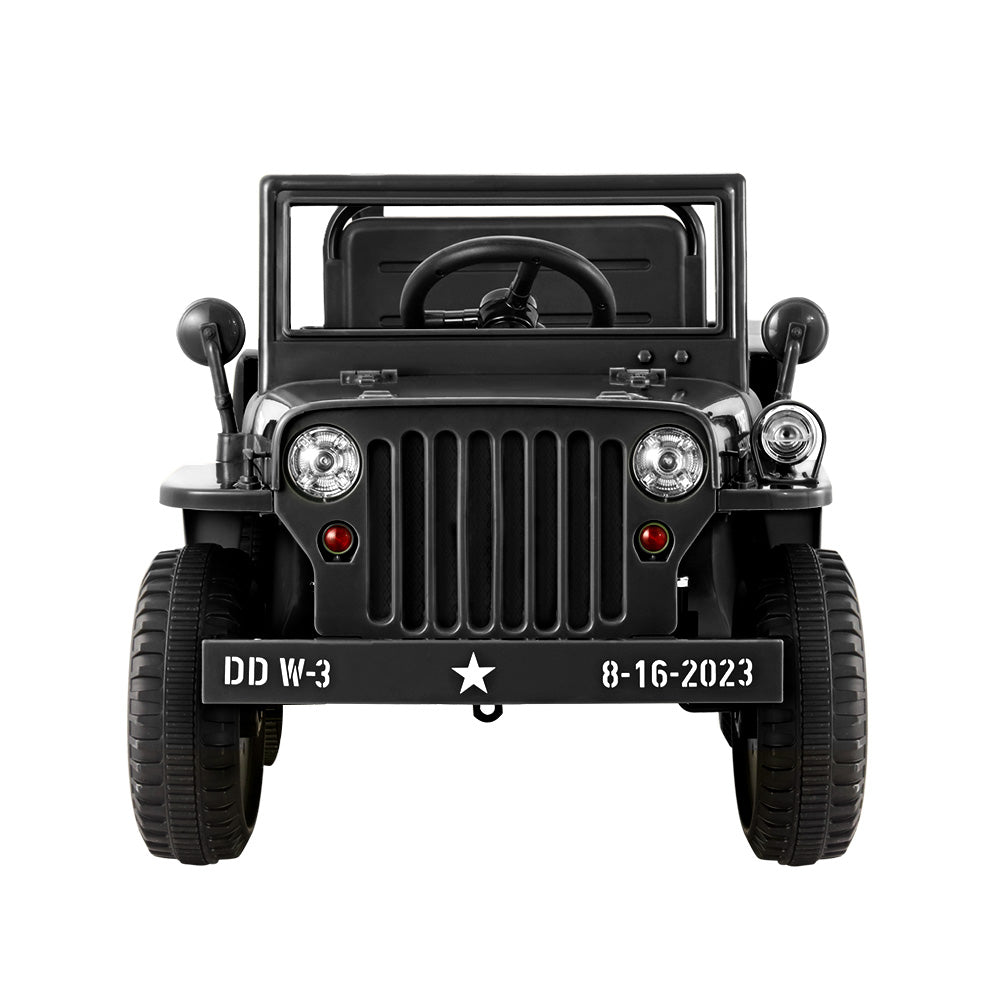 Kids Ride On Car Off Road Military Toy Cars 12V Black