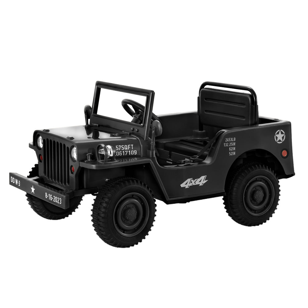 Kids Ride On Car Off Road Military Toy Cars 12V Black