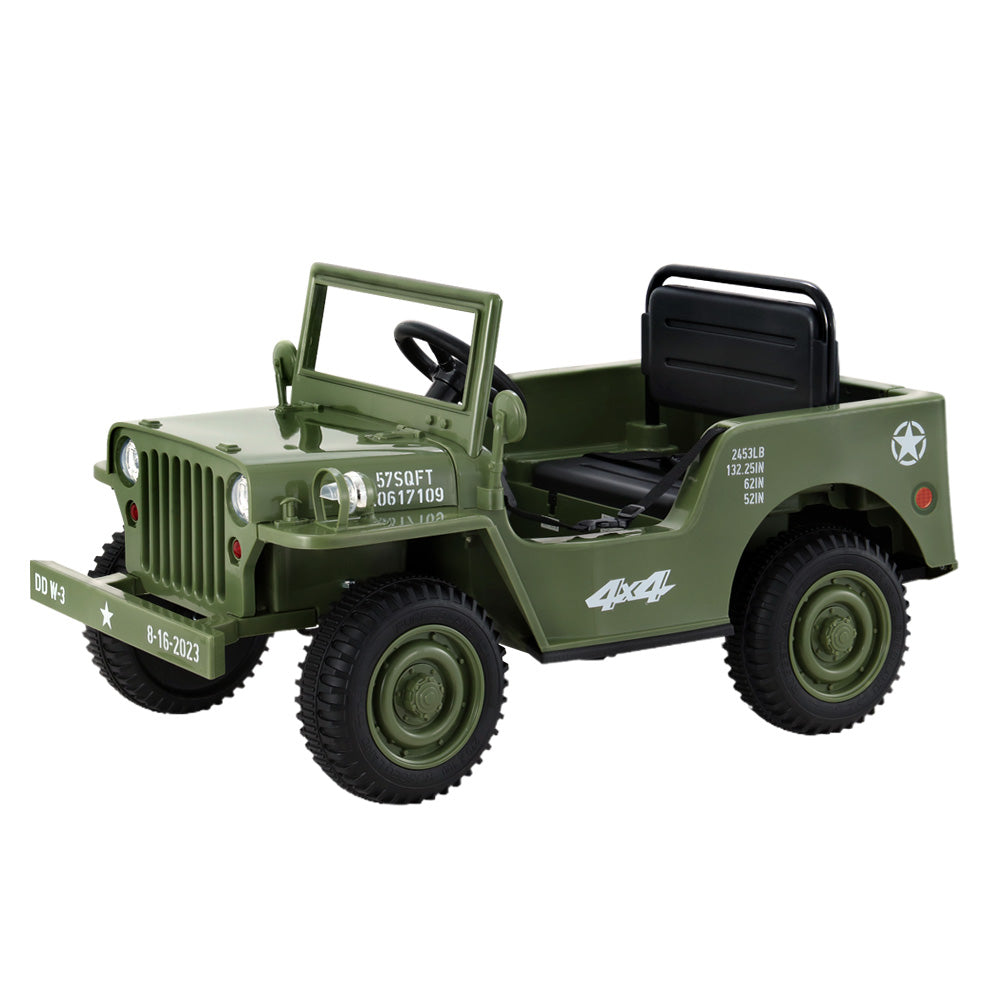 Kids Ride On Car Off Road Military Toy Cars 12V Olive