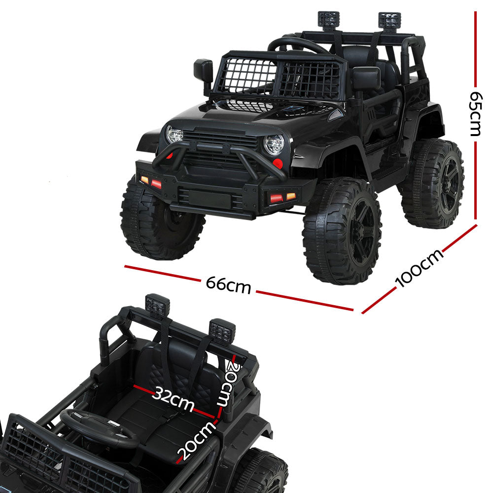 Kids Ride On Car Electric 12V Car Toys Jeep Battery Remote Control Black