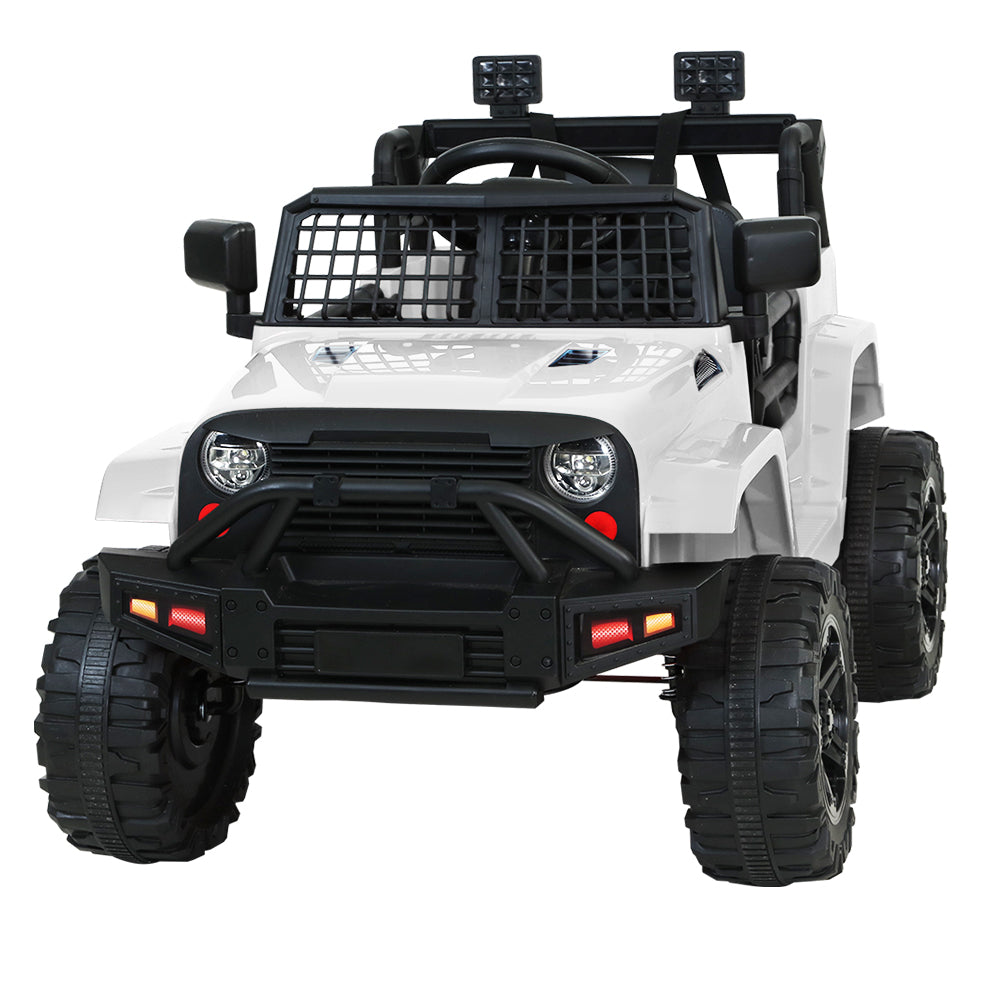 Kids Ride On Car Electric 12V Car Toys Jeep Battery Remote Control White