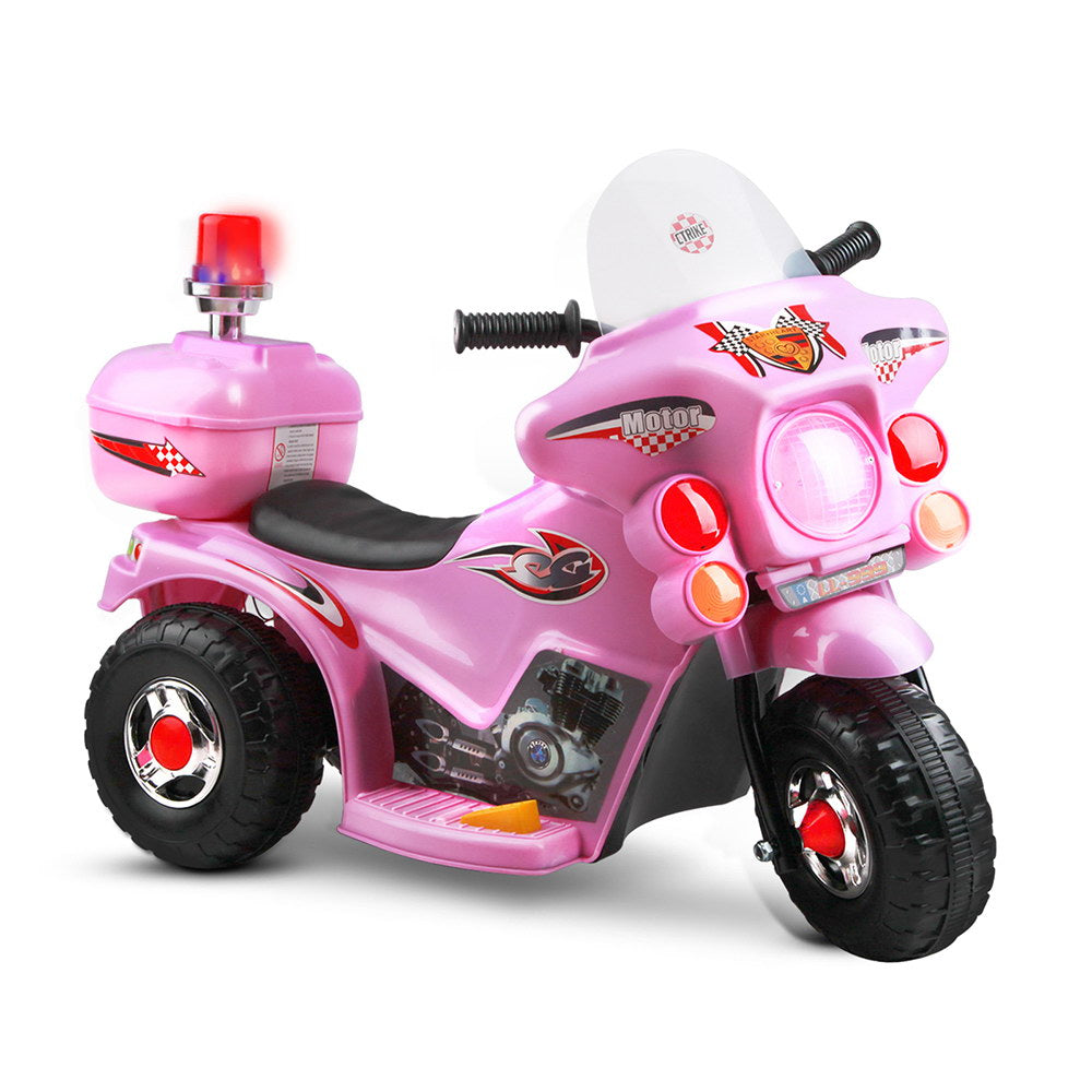 Kids Three Wheel Motorcycle Ride On Toy - Pink