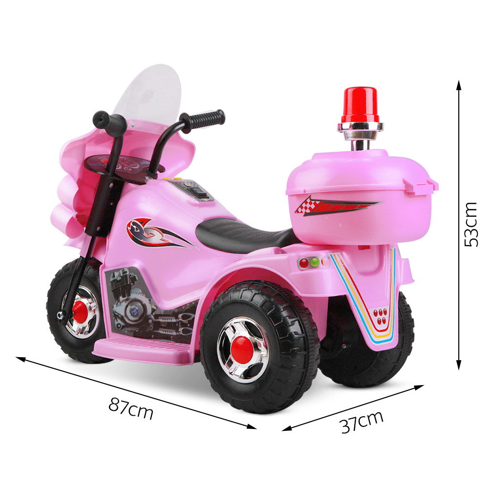 Kids Three Wheel Motorcycle Ride On Toy - Pink