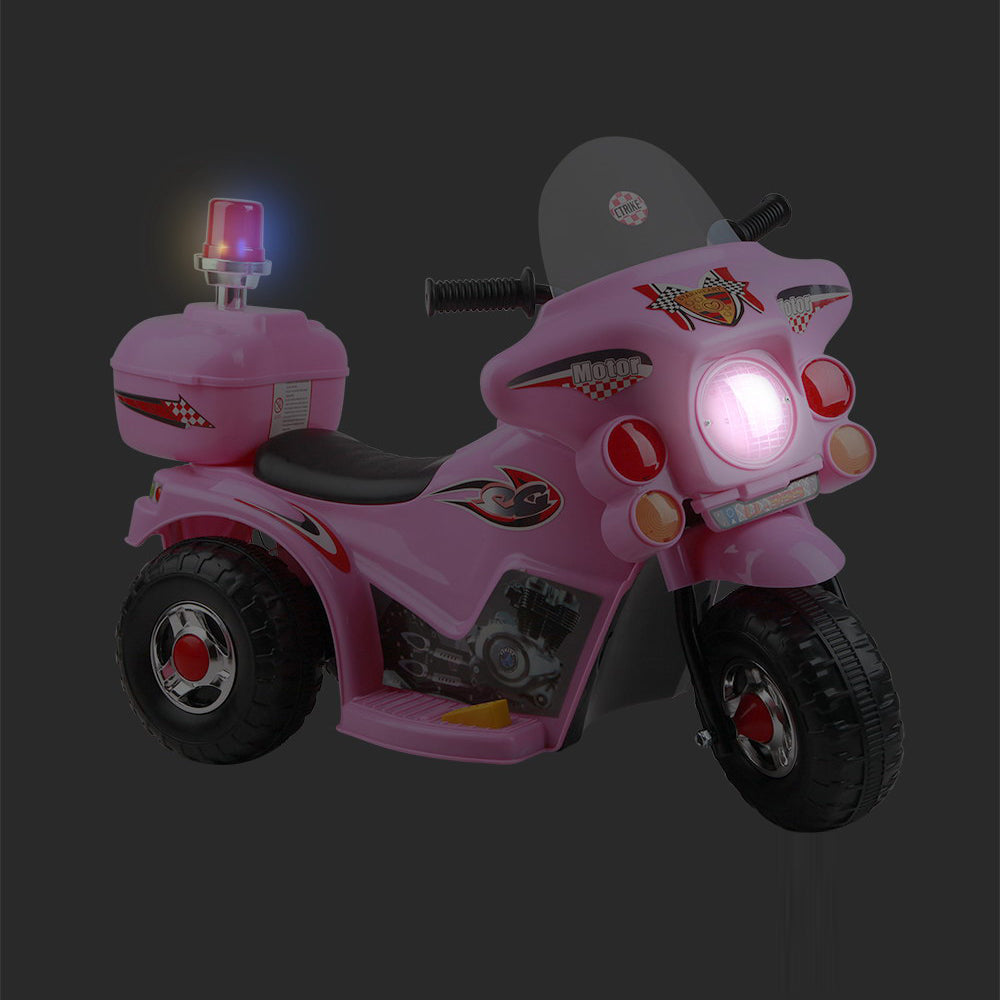 Kids Three Wheel Motorcycle Ride On Toy - Pink