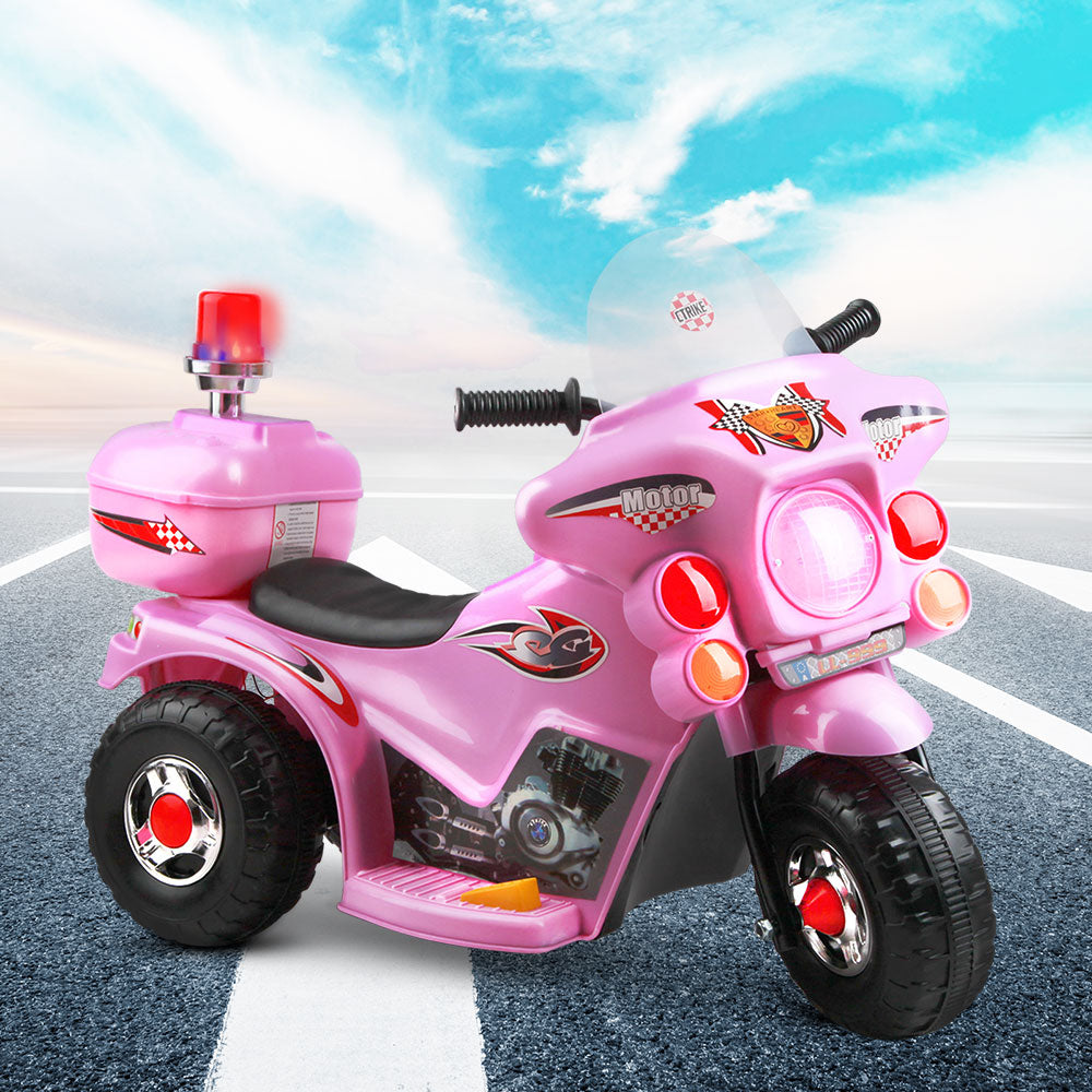 Kids Three Wheel Motorcycle Ride On Toy - Pink