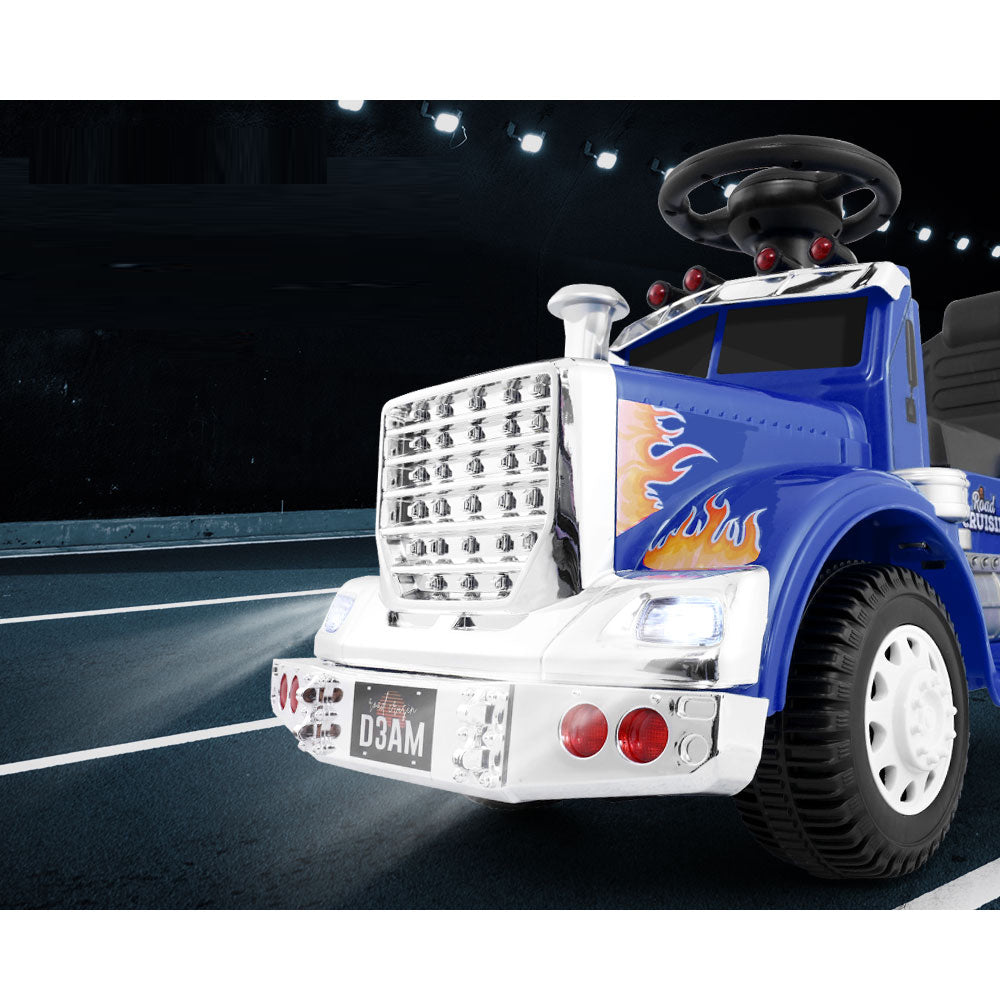Ride On Childrens Battery Toy Truck - Blue