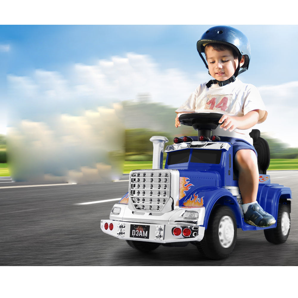 Ride On Childrens Battery Toy Truck - Blue