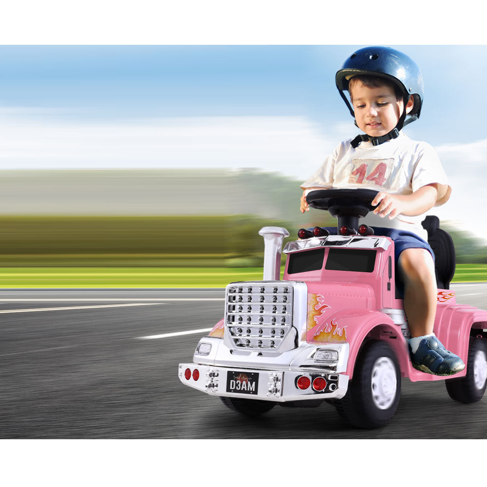 Ride On Childrens Battery Toy Truck - Pink