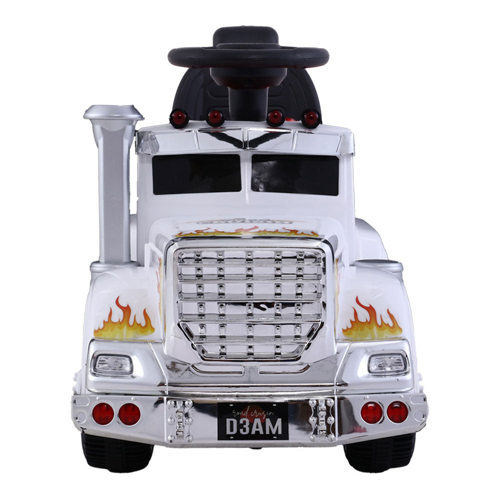 Ride On Childrens Battery Toy Truck - White