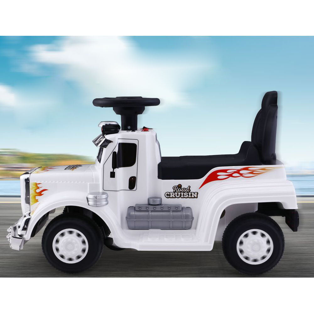 Ride On Childrens Battery Toy Truck - White