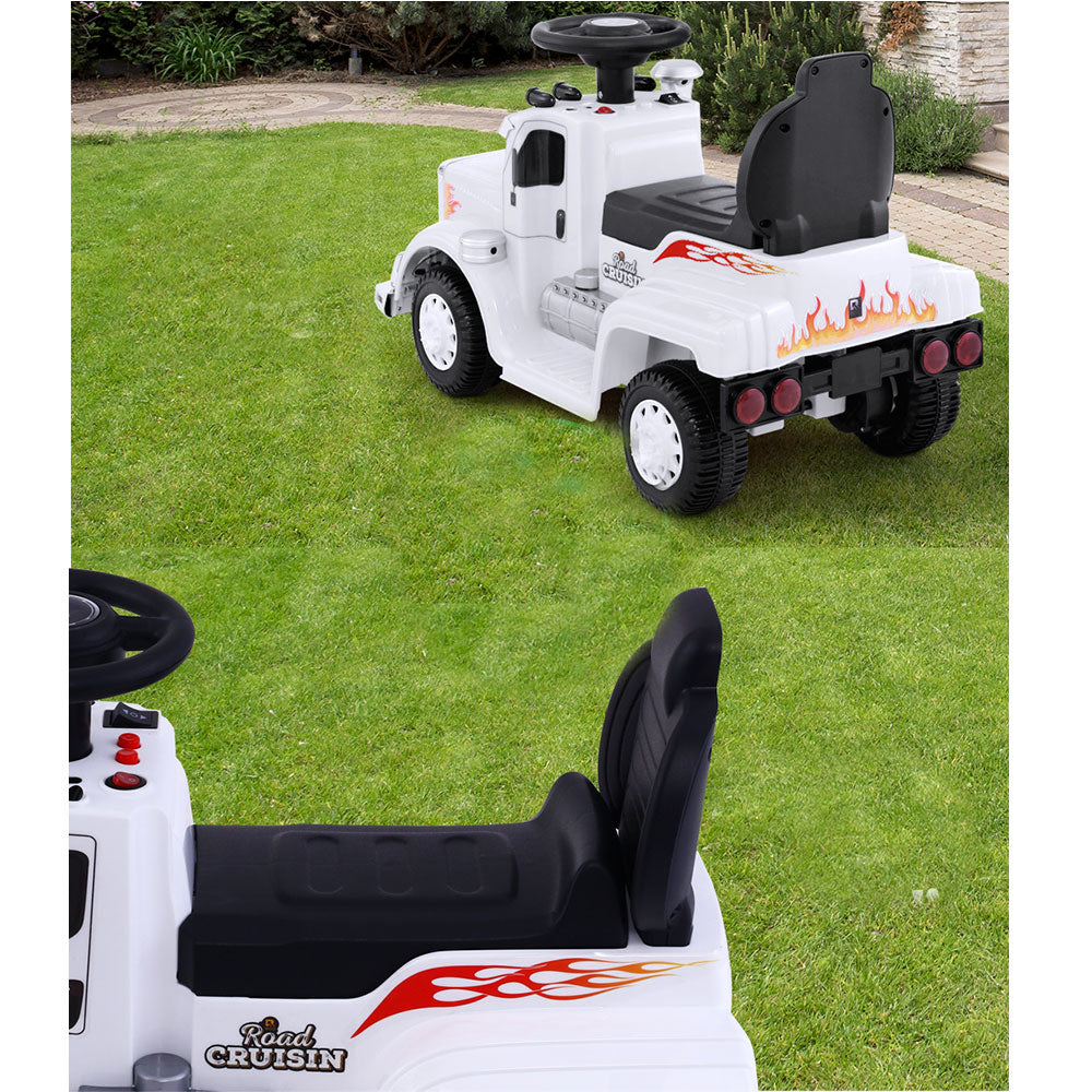Ride On Childrens Battery Toy Truck - White