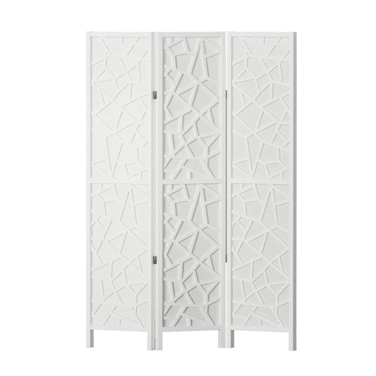 Room Divider Screen Privacy Wood Dividers Stand 3 Panel White