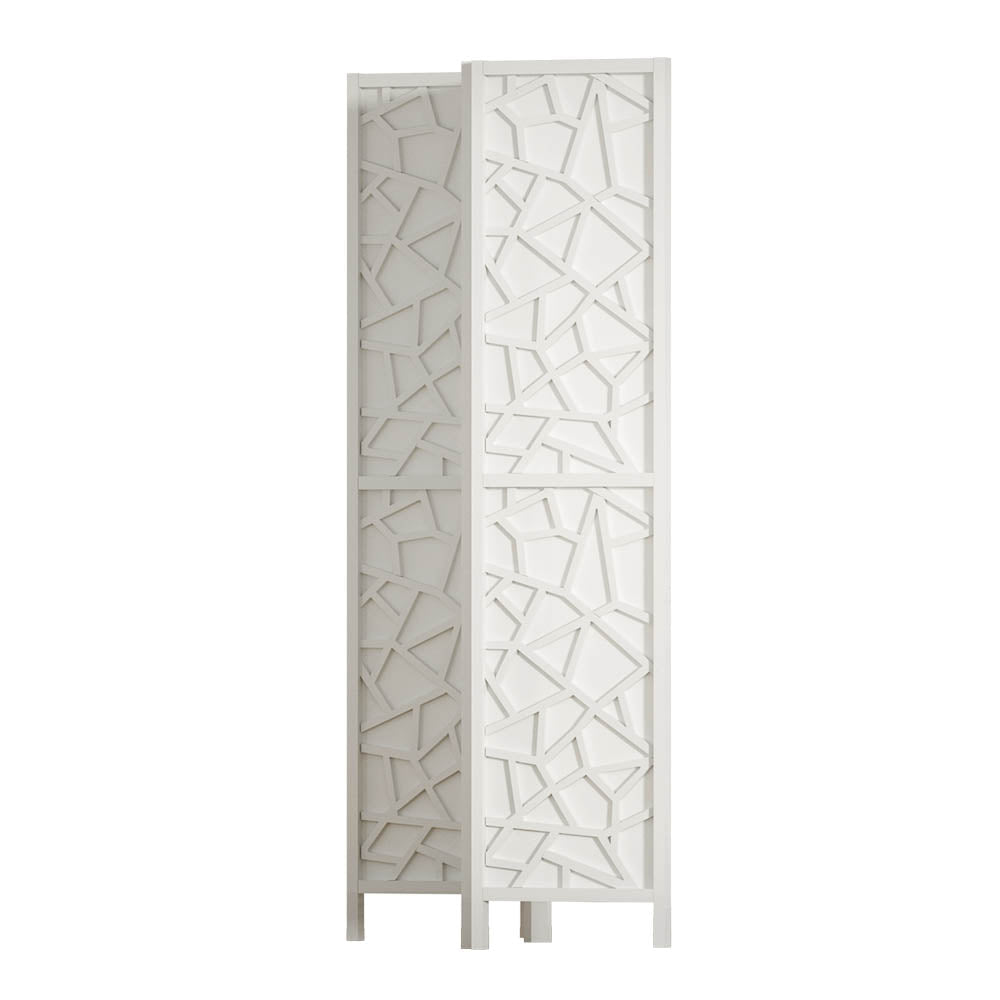 Room Divider Screen Privacy Wood Dividers Stand 3 Panel White