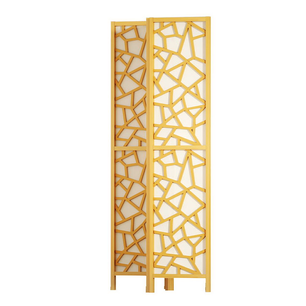 Room Divider Screen Privacy Wood Dividers Stand 4 Panel Natural