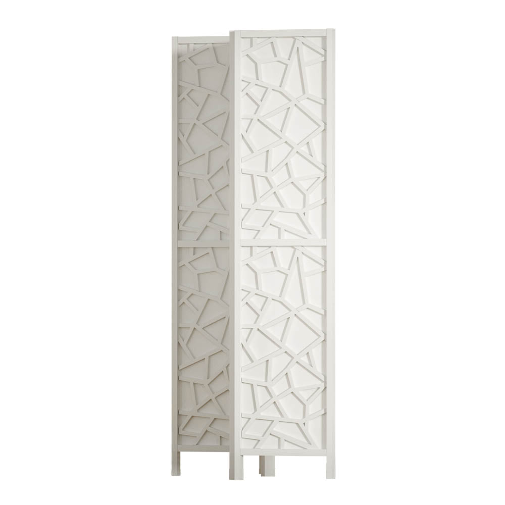 Room Divider Screen Privacy Wood Dividers Stand 4 Panel White