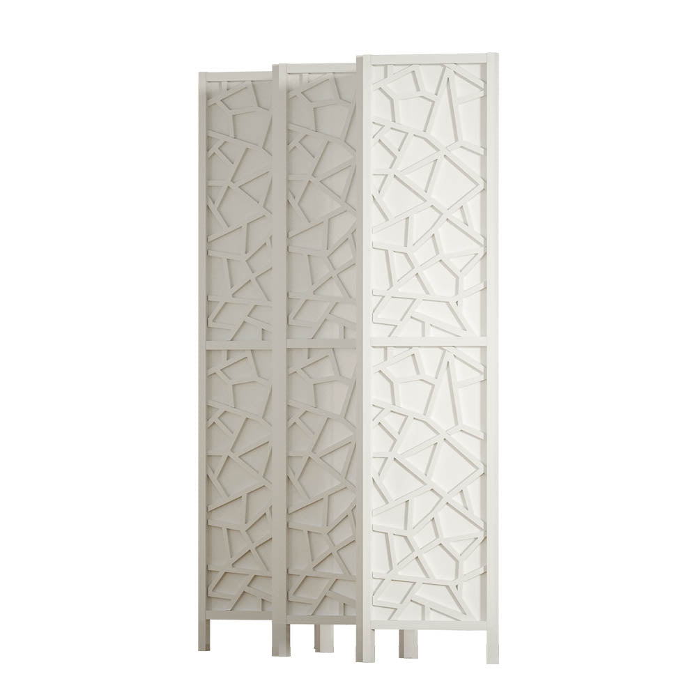 Room Divider Screen Privacy Wood Dividers Stand 6 Panel White