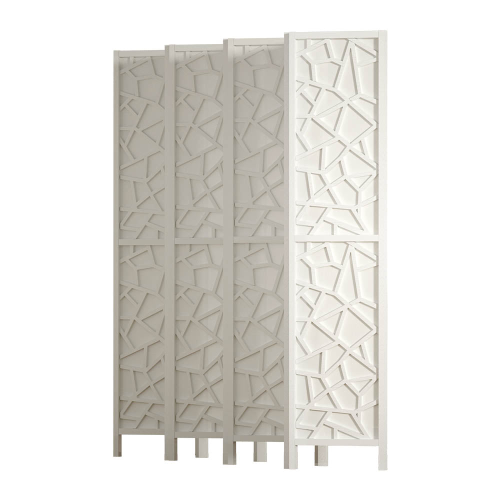 Room Divider Screen Privacy Wood Dividers Stand 8 Panel White