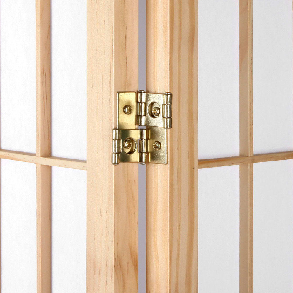 Room Divider Screen Wood Timber Dividers Fold Stand Wide Beige 6 Panel