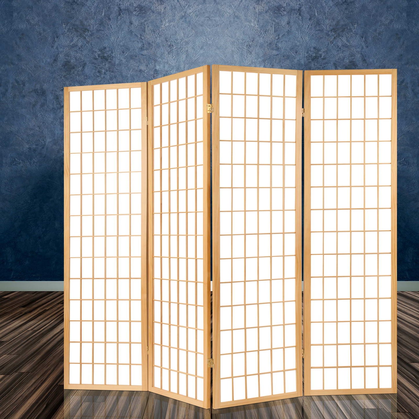 Room Divider Screen Wood Timber Dividers Fold Stand Wide Beige 6 Panel