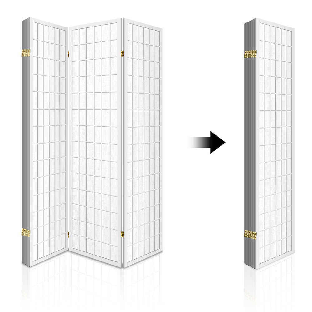 Room Divider Screen Wood Timber Dividers Fold Stand Wide White 6 Panel
