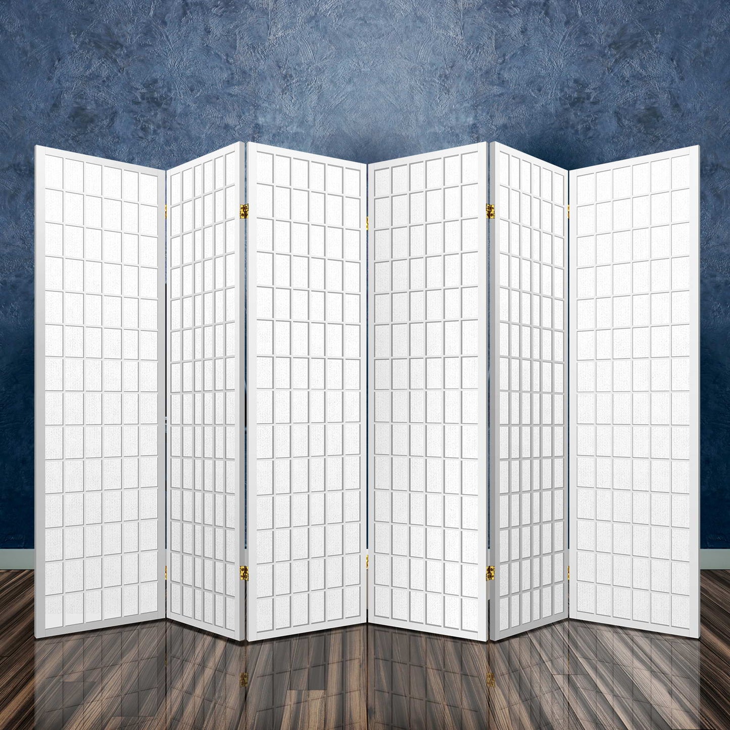Room Divider Screen Wood Timber Dividers Fold Stand Wide White 6 Panel