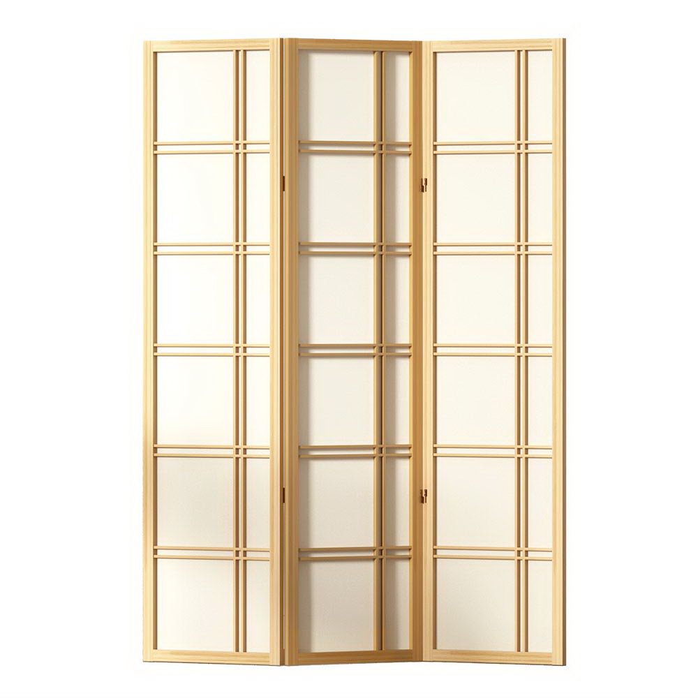 Room Divider Screen Privacy Wood Dividers Stand 3 Panel Natural