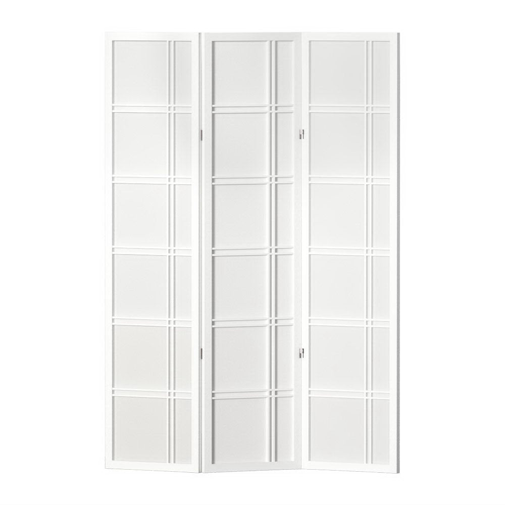 Room Divider Screen Privacy Wood Dividers Stand 3 Panel White