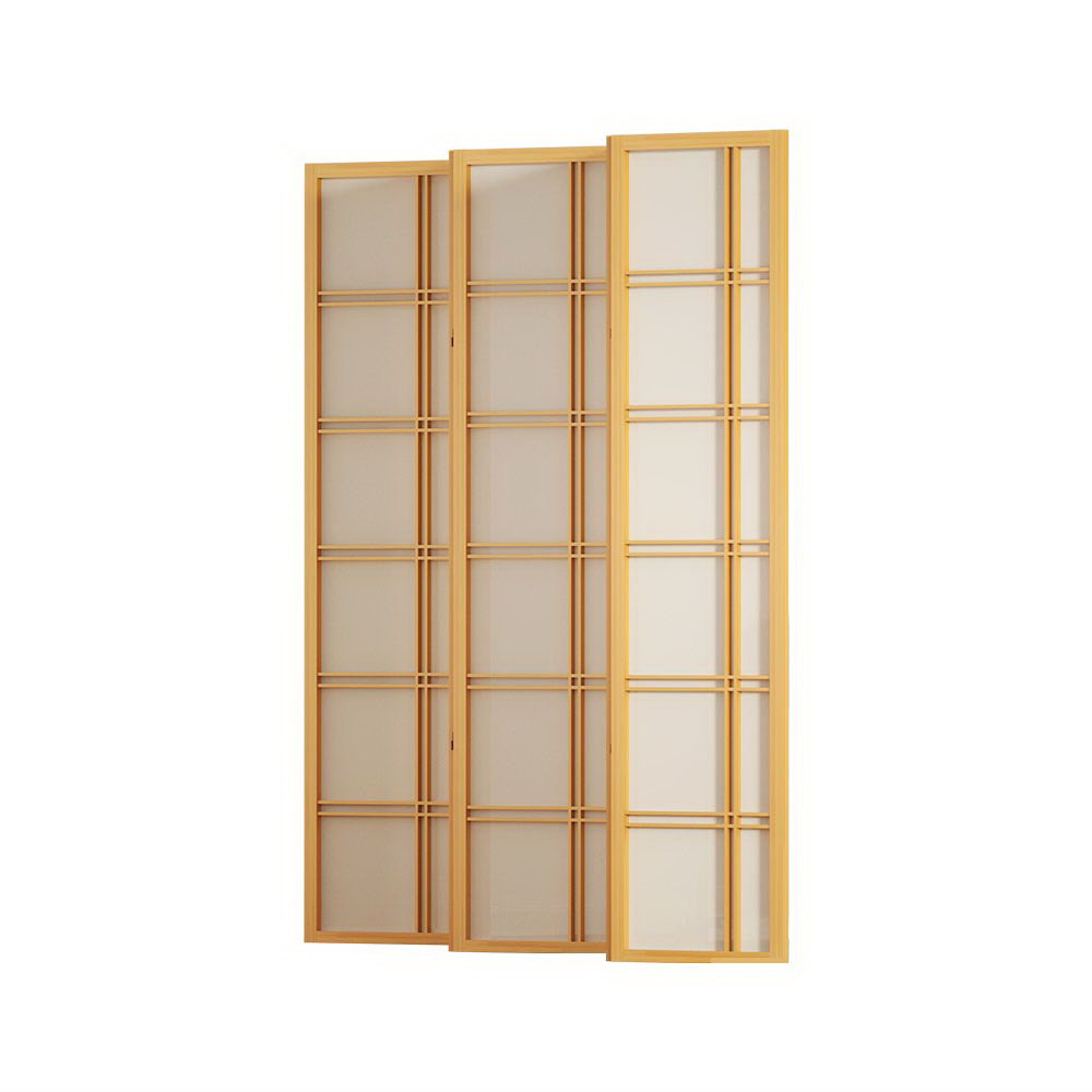 Room Divider Screen Privacy Wood Dividers Stand 6 Panel Natural
