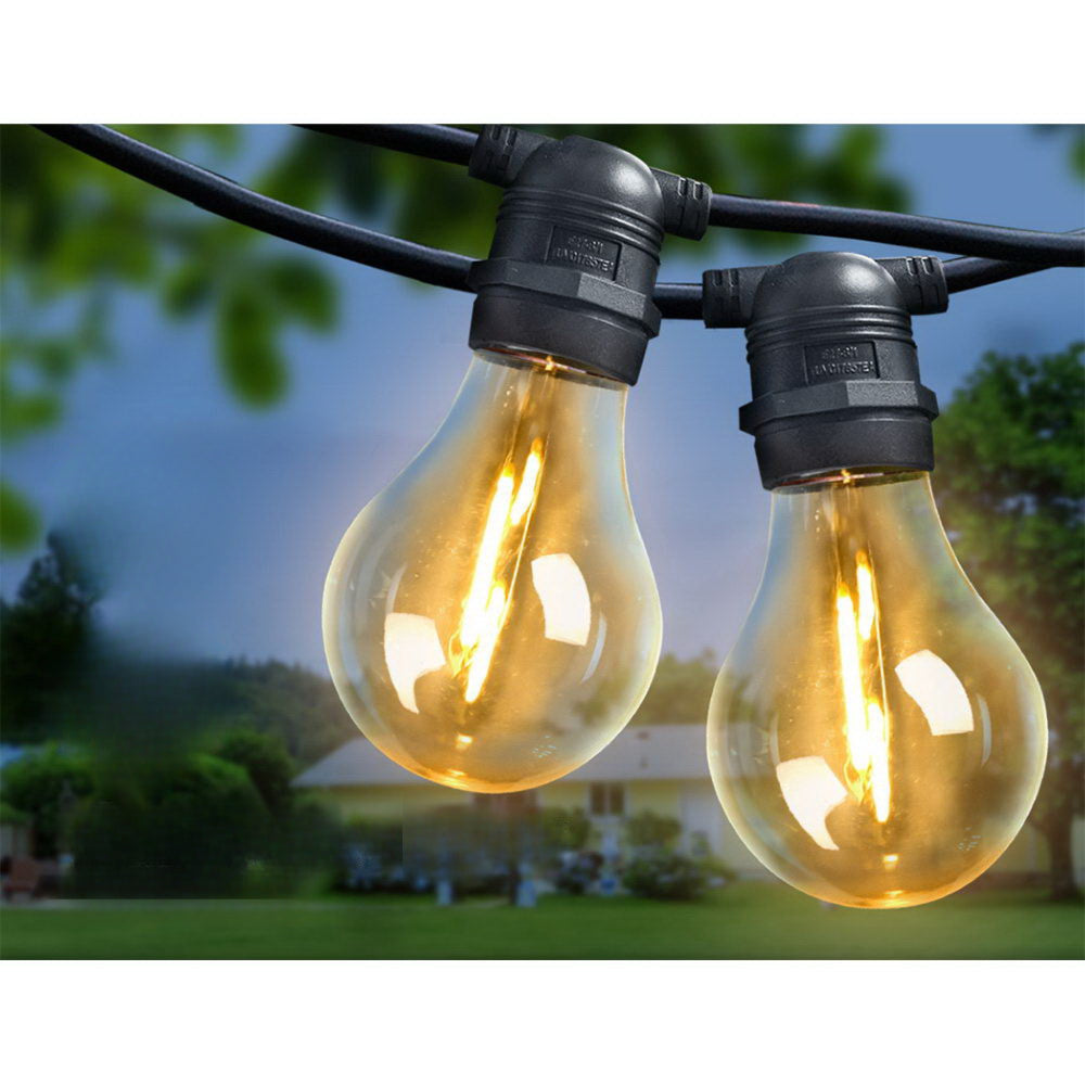 Christmas LED Festoon String Lights Kit Party 40 Bulbs A19 - 41m
