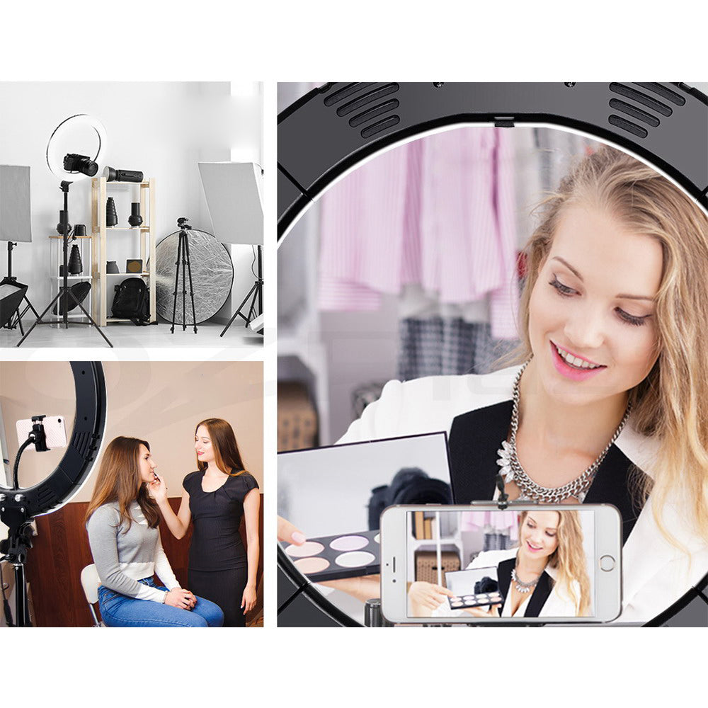 Dimmable LED Ring Light with Stand 6500K 5800LM - 19 LED