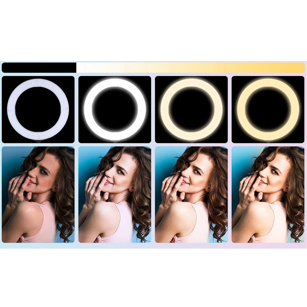 Dimmable LED Ring Light with Stand 6500K 5800LM - 19 LED