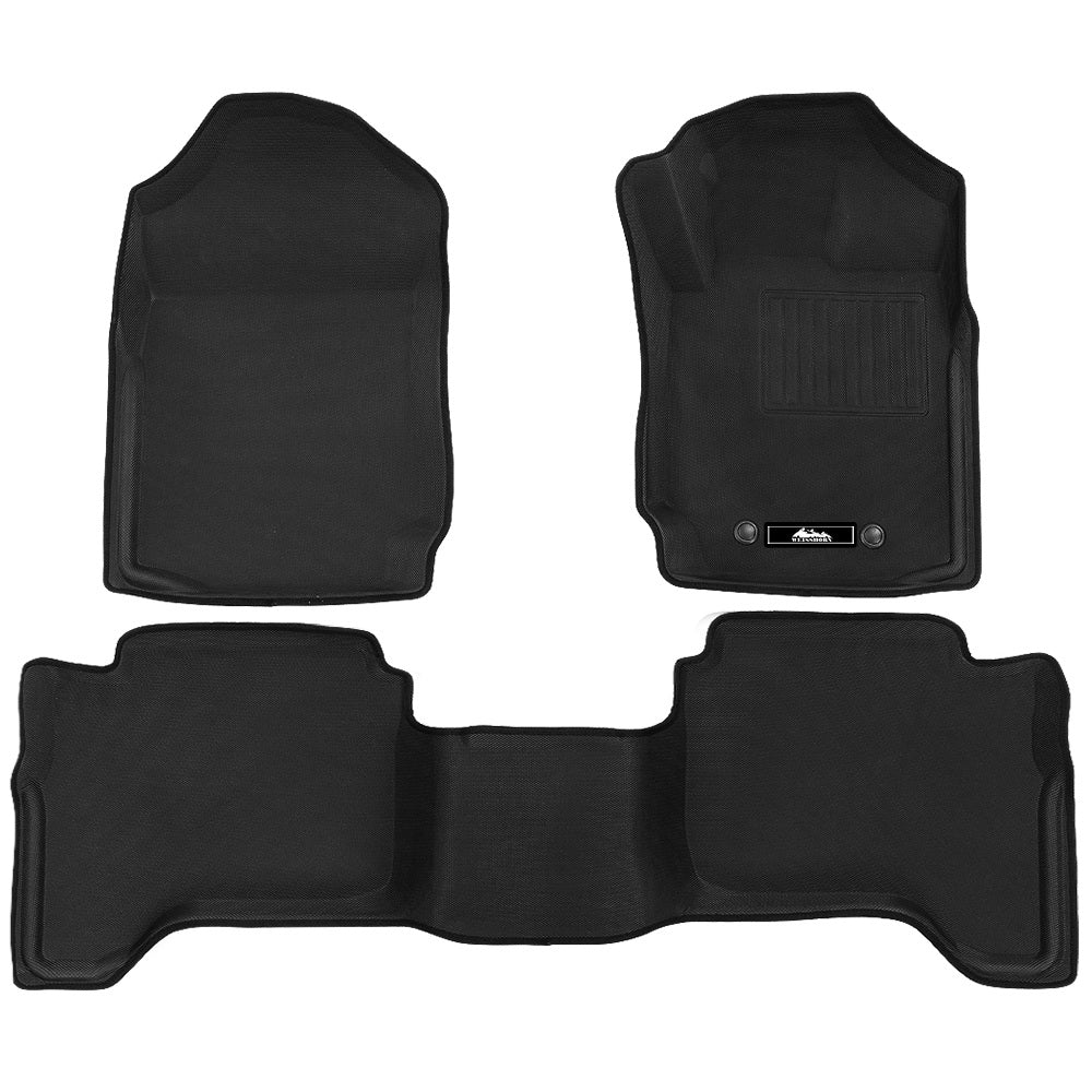 Car Floor Mats Rubber 2012 to 2021 Model - Fits Mazda BT50 Dual Crew Cab 3D