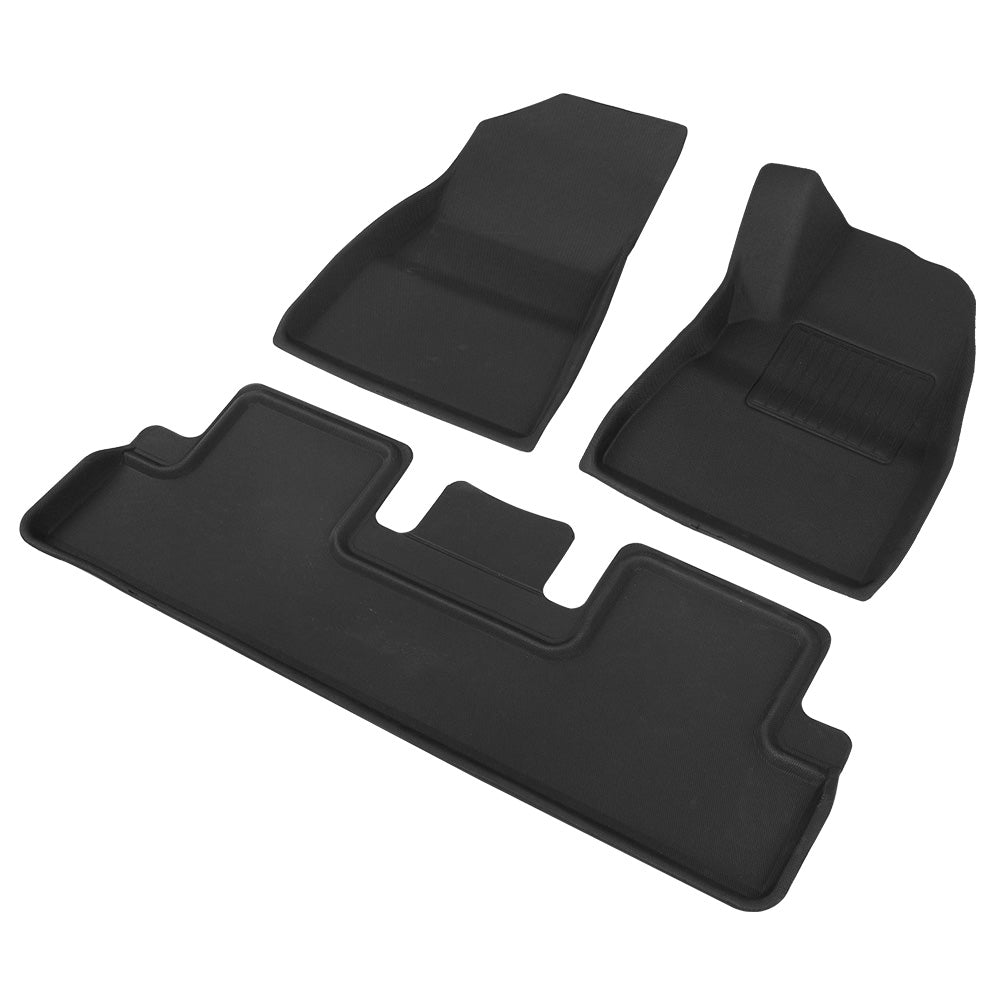 Car Rubber Front Rear Floor Mats 2021 to 2022 Model - Tesla Model 3