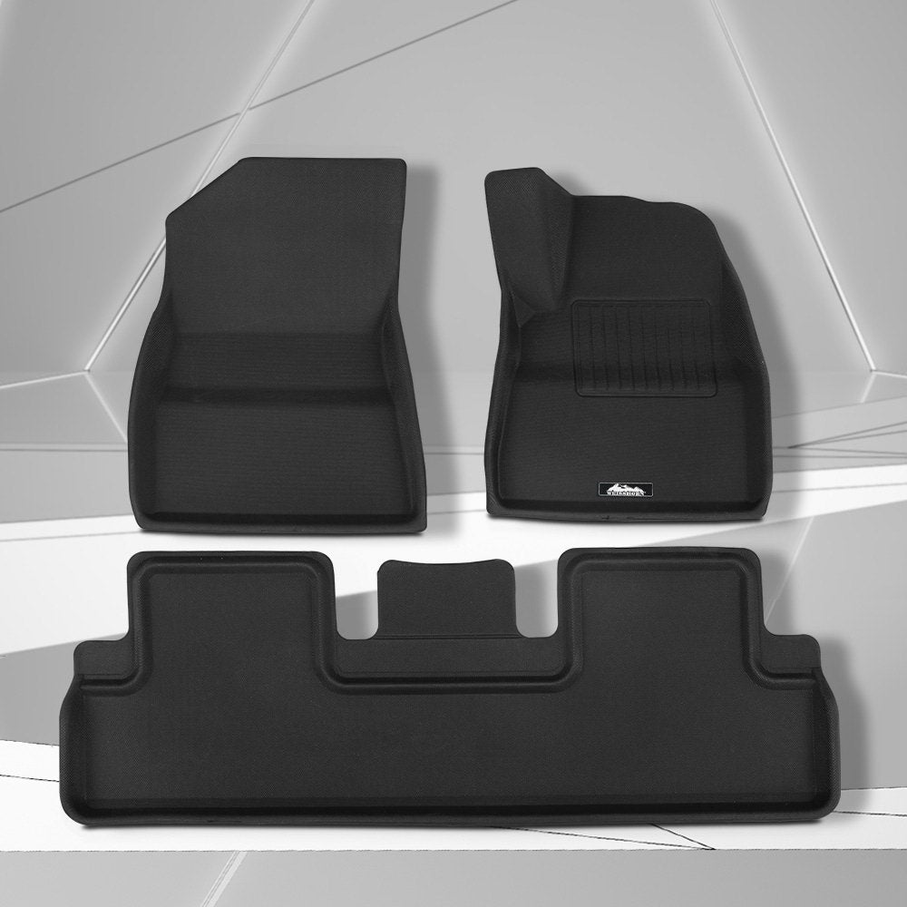 Car Rubber Front Rear Floor Mats 2021 to 2022 Model - Tesla Model 3